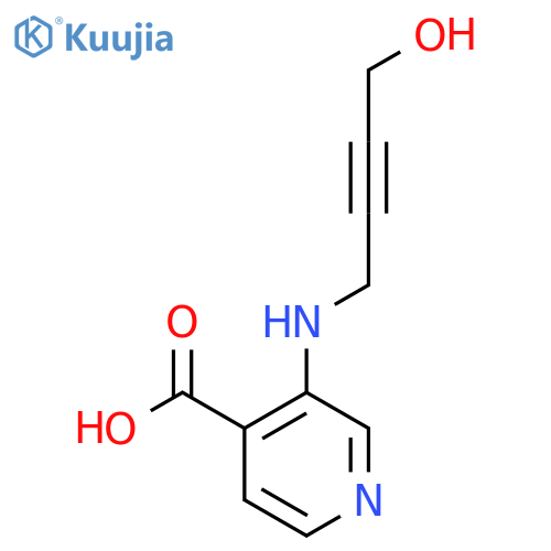 3-(4-hydroxybut-2-yn-1-yl)aminopyridine-4-carboxylic acid structure