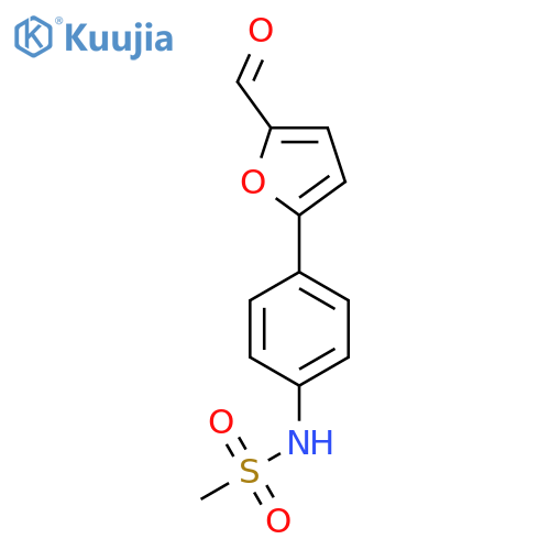 N-4-(5-formylfuran-2-yl)phenylmethanesulfonamide structure