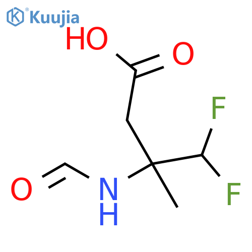 4,4-difluoro-3-formamido-3-methylbutanoic acid structure