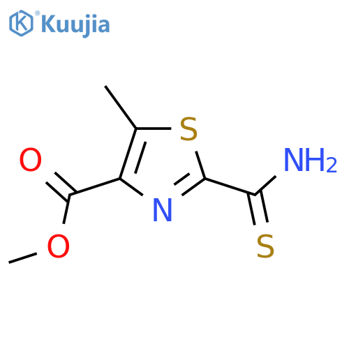 methyl 2-carbamothioyl-5-methyl-1,3-thiazole-4-carboxylate structure