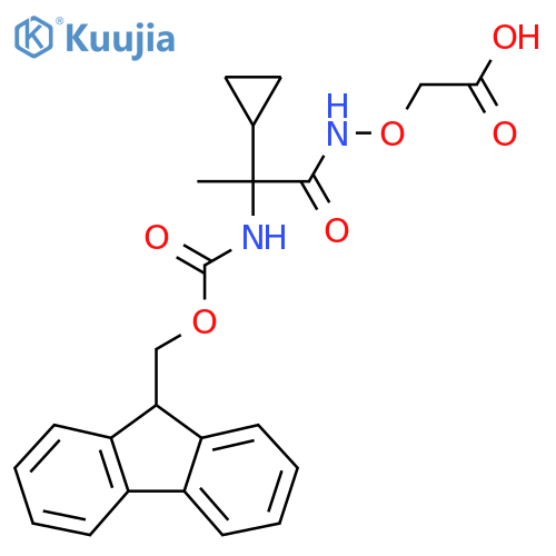 2-{2-cyclopropyl-2-({(9H-fluoren-9-yl)methoxycarbonyl}amino)propanamidooxy}acetic acid structure
