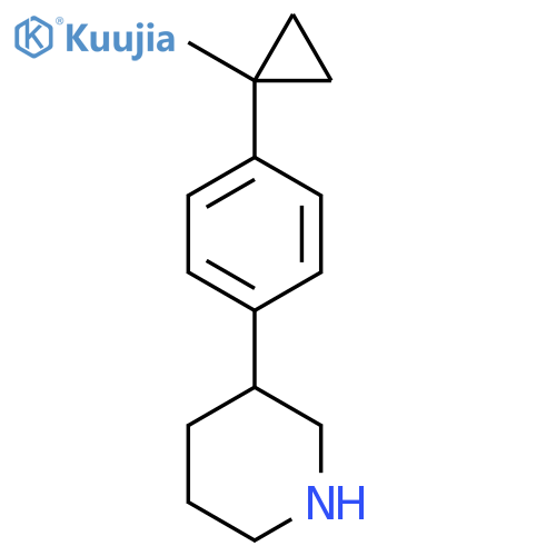 3-4-(1-methylcyclopropyl)phenylpiperidine structure