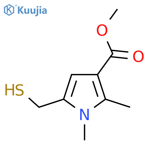 methyl 1,2-dimethyl-5-(sulfanylmethyl)-1H-pyrrole-3-carboxylate structure