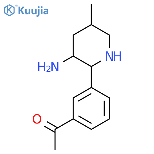 1-3-(3-amino-5-methylpiperidin-2-yl)phenylethan-1-one structure
