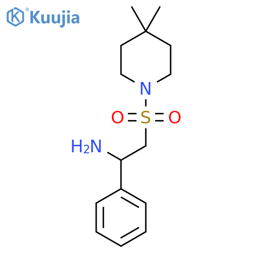 2-(4,4-dimethylpiperidin-1-yl)sulfonyl-1-phenylethan-1-amine structure
