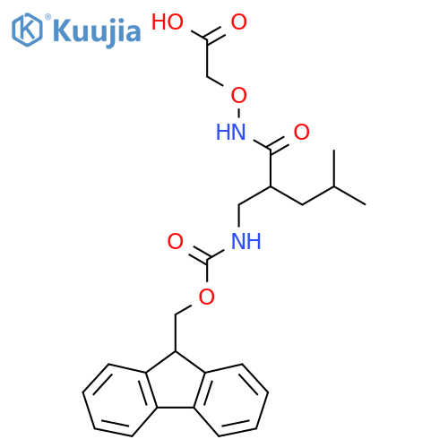 2-({2-({(9H-fluoren-9-yl)methoxycarbonyl}amino)methyl-4-methylpentanamido}oxy)acetic acid structure