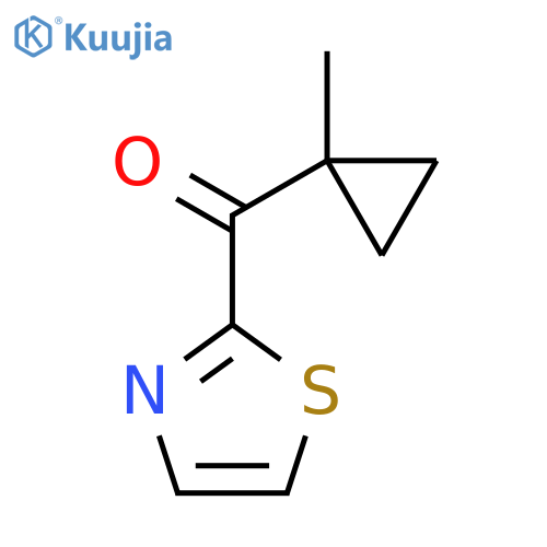 2-(1-methylcyclopropanecarbonyl)-1,3-thiazole structure