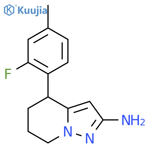 4-(2-fluoro-4-methylphenyl)-4H,5H,6H,7H-pyrazolo1,5-apyridin-2-amine structure
