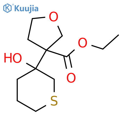 ethyl 3-(3-hydroxythian-3-yl)oxolane-3-carboxylate structure