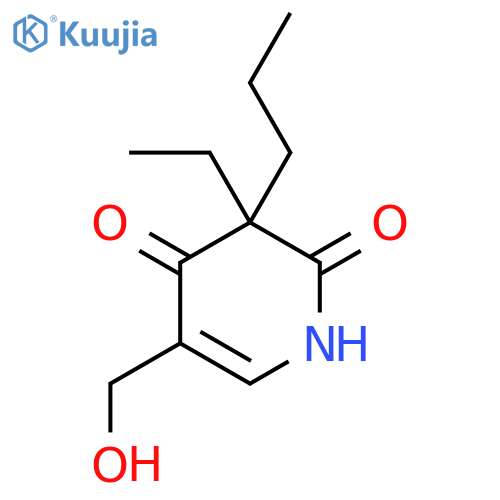 3-ethyl-5-(hydroxymethyl)-3-propyl-1,2,3,4-tetrahydropyridine-2,4-dione structure