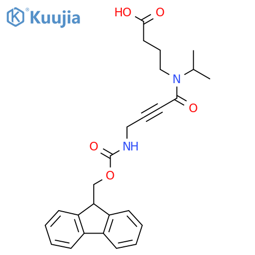 4-4-({(9H-fluoren-9-yl)methoxycarbonyl}amino)-N-(propan-2-yl)but-2-ynamidobutanoic acid structure