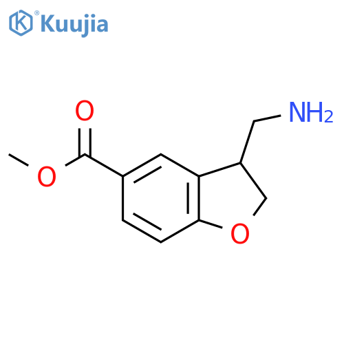 methyl 3-(aminomethyl)-2,3-dihydro-1-benzofuran-5-carboxylate structure
