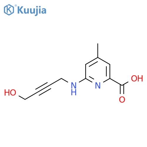 6-(4-hydroxybut-2-yn-1-yl)amino-4-methylpyridine-2-carboxylic acid structure