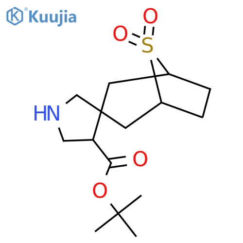 tert-butyl 8,8-dioxo-8lambda6-thiaspirobicyclo3.2.1octane-3,3'-pyrrolidine-4'-carboxylate structure