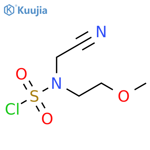2-(chlorosulfonyl)(2-methoxyethyl)aminoacetonitrile structure