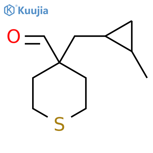 4-(2-methylcyclopropyl)methylthiane-4-carbaldehyde structure