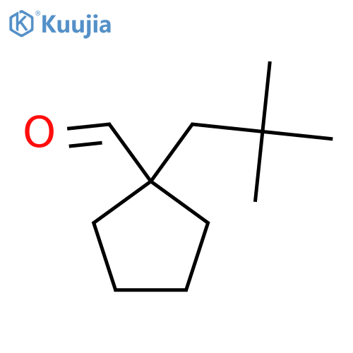 1-(2,2-dimethylpropyl)cyclopentane-1-carbaldehyde structure
