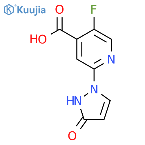 5-fluoro-2-(3-oxo-2,3-dihydro-1H-pyrazol-1-yl)pyridine-4-carboxylic acid structure