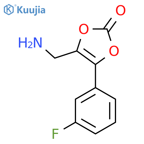 4-(aminomethyl)-5-(3-fluorophenyl)-2H-1,3-dioxol-2-one structure