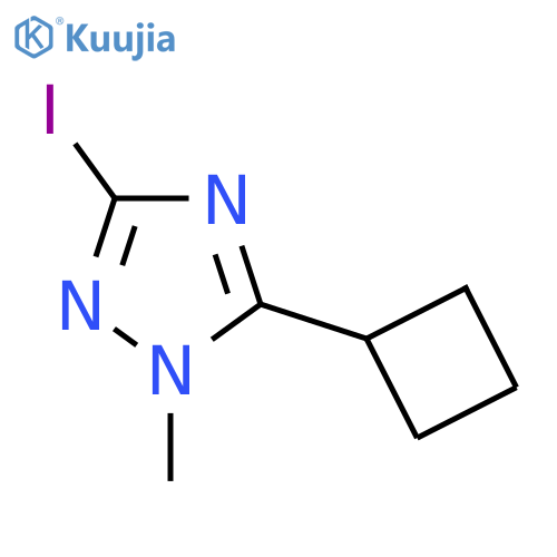 5-cyclobutyl-3-iodo-1-methyl-1H-1,2,4-triazole structure