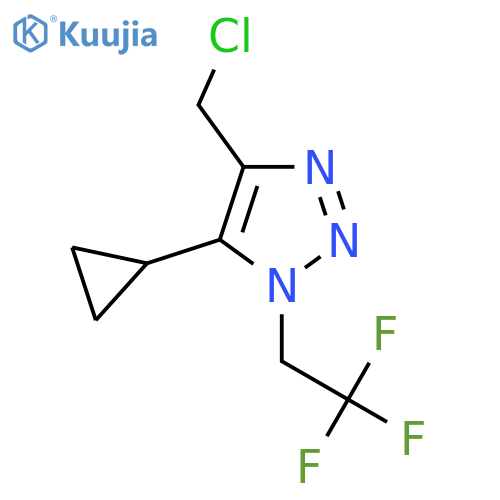4-(chloromethyl)-5-cyclopropyl-1-(2,2,2-trifluoroethyl)-1H-1,2,3-triazole structure