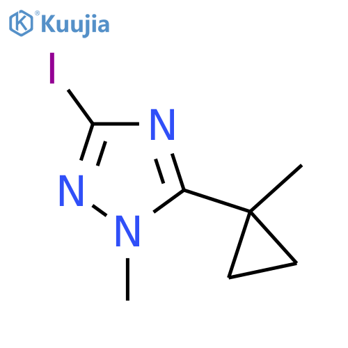 3-iodo-1-methyl-5-(1-methylcyclopropyl)-1H-1,2,4-triazole structure