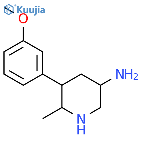 5-(3-Methoxyphenyl)-6-methylpiperidin-3-amine structure