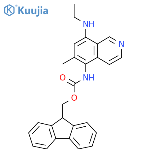 9H-fluoren-9-ylmethyl N-8-(ethylamino)-6-methylisoquinolin-5-ylcarbamate structure