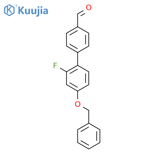 4-4-(benzyloxy)-2-fluorophenylbenzaldehyde structure