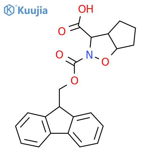 2-(9H-fluoren-9-ylmethoxy)carbonyl-hexahydro-2H-cyclopentad1,2oxazole-3-carboxylic acid structure