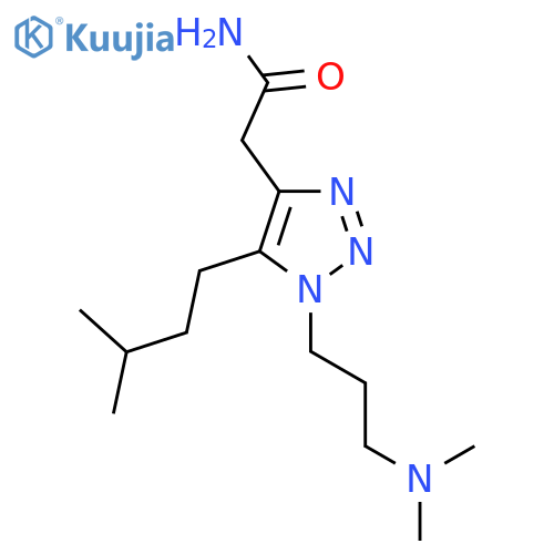 2-{1-3-(dimethylamino)propyl-5-(3-methylbutyl)-1H-1,2,3-triazol-4-yl}acetamide structure