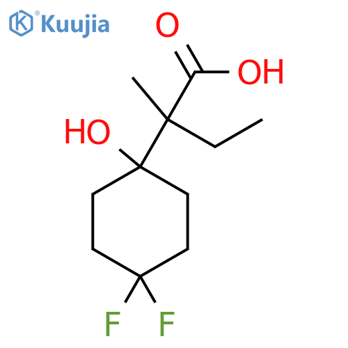 2-(4,4-difluoro-1-hydroxycyclohexyl)-2-methylbutanoic acid structure