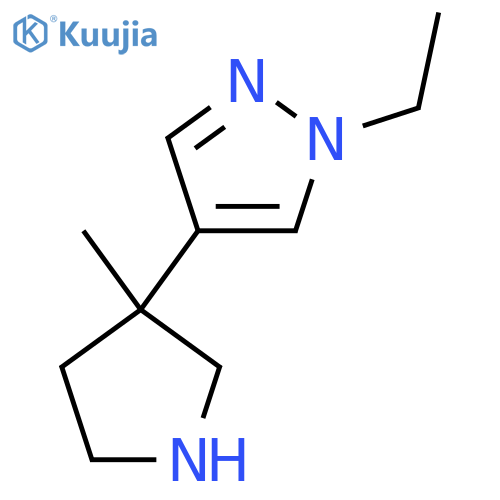 1-ethyl-4-(3-methylpyrrolidin-3-yl)-1H-pyrazole structure
