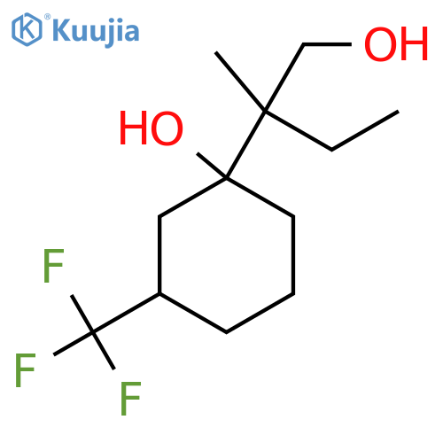 1-(1-hydroxy-2-methylbutan-2-yl)-3-(trifluoromethyl)cyclohexan-1-ol structure