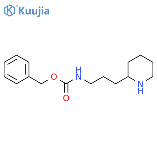 benzyl N-3-(piperidin-2-yl)propylcarbamate structure
