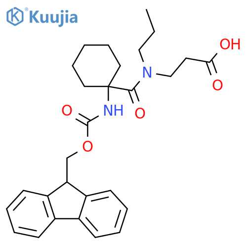 3-{1-1-({(9H-fluoren-9-yl)methoxycarbonyl}amino)cyclohexyl-N-propylformamido}propanoic acid structure