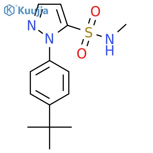 1-(4-tert-butylphenyl)-N-methyl-1H-pyrazole-5-sulfonamide structure