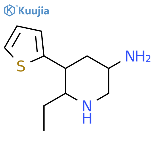 6-ethyl-5-(thiophen-2-yl)piperidin-3-amine structure