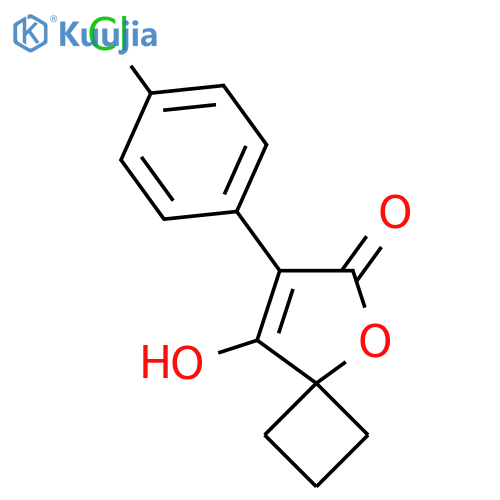 7-(4-chlorophenyl)-8-hydroxy-5-oxaspiro3.4oct-7-en-6-one structure