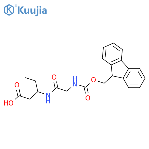 3-2-({(9H-fluoren-9-yl)methoxycarbonyl}amino)acetamidopentanoic acid structure