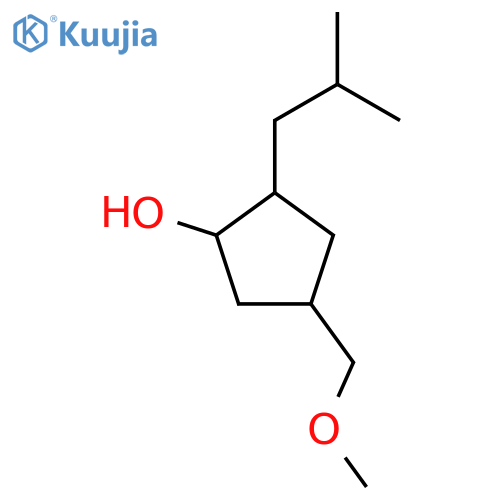 4-(methoxymethyl)-2-(2-methylpropyl)cyclopentan-1-ol structure