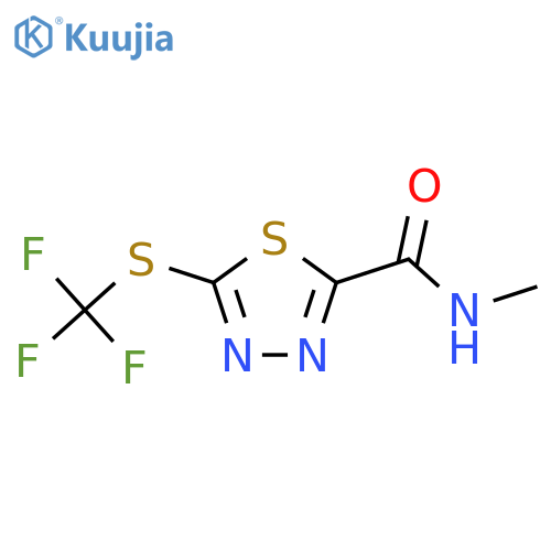 N-methyl-5-(trifluoromethyl)sulfanyl-1,3,4-thiadiazole-2-carboxamide structure