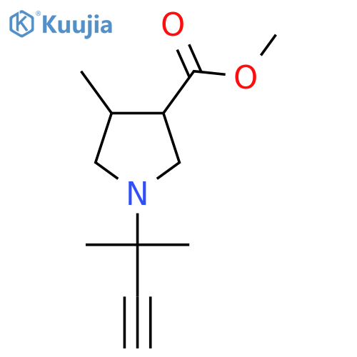 methyl 4-methyl-1-(2-methylbut-3-yn-2-yl)pyrrolidine-3-carboxylate structure