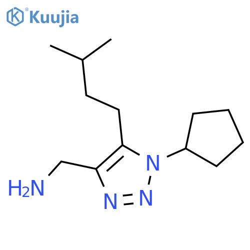 1-cyclopentyl-5-(3-methylbutyl)-1H-1,2,3-triazol-4-ylmethanamine structure