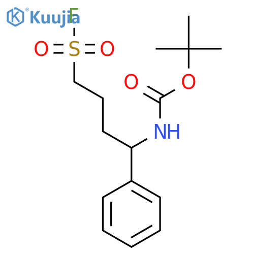 tert-butyl N-4-(fluorosulfonyl)-1-phenylbutylcarbamate structure