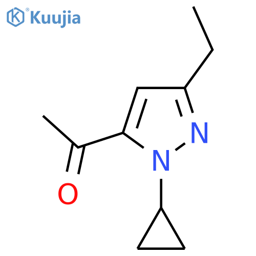 1-(1-cyclopropyl-3-ethyl-1H-pyrazol-5-yl)ethan-1-one structure