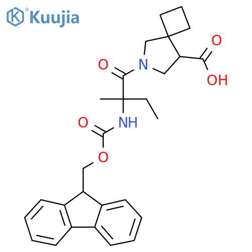 6-2-({(9H-fluoren-9-yl)methoxycarbonyl}amino)-2-methylbutanoyl-6-azaspiro3.4octane-8-carboxylic acid structure