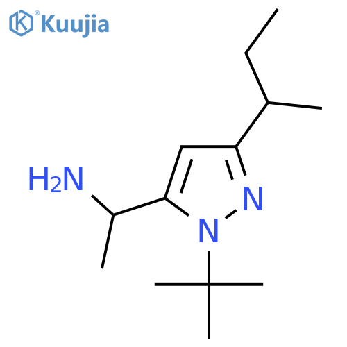1-3-(butan-2-yl)-1-tert-butyl-1H-pyrazol-5-ylethan-1-amine structure