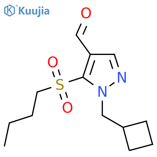 5-(butane-1-sulfonyl)-1-(cyclobutylmethyl)-1H-pyrazole-4-carbaldehyde structure