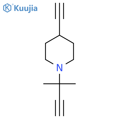 4-ethynyl-1-(2-methylbut-3-yn-2-yl)piperidine structure